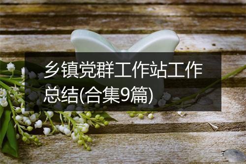 乡镇党群工作站工作总结(合集9篇)
