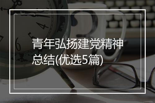 青年弘扬建党精神总结(优选5篇)