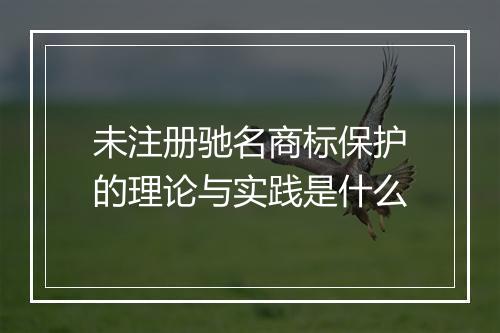 未注册驰名商标保护的理论与实践是什么