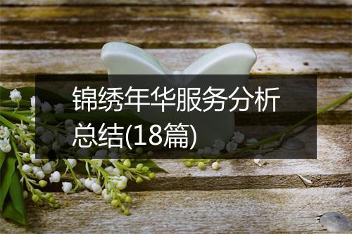 锦绣年华服务分析总结(18篇)