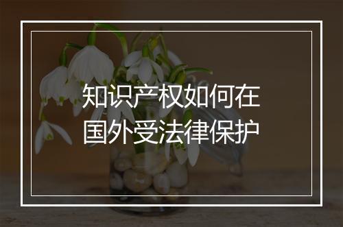 知识产权如何在国外受法律保护