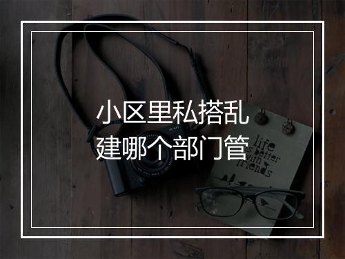 小区里私搭乱建哪个部门管