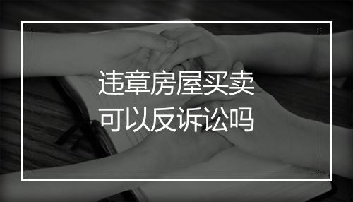 违章房屋买卖可以反诉讼吗
