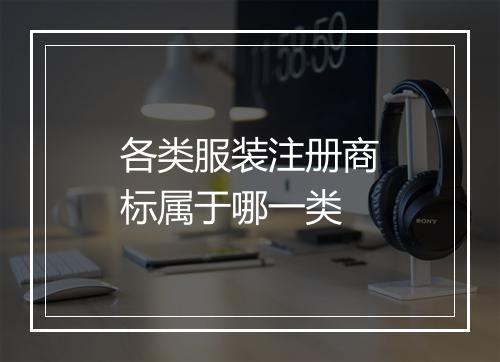 各类服装注册商标属于哪一类