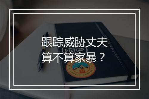 跟踪威胁丈夫算不算家暴？