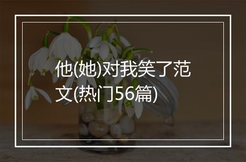 他(她)对我笑了范文(热门56篇)