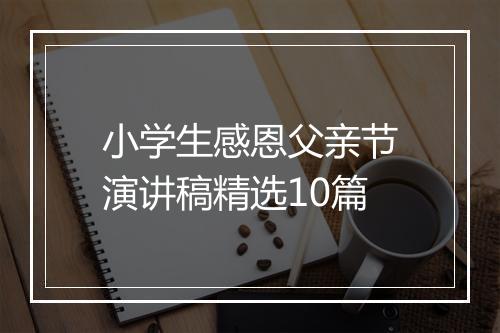 小学生感恩父亲节演讲稿精选10篇