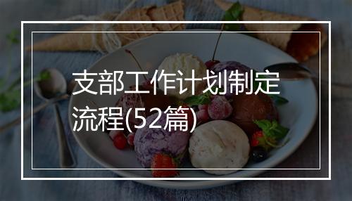 支部工作计划制定流程(52篇)