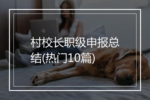 村校长职级申报总结(热门10篇)