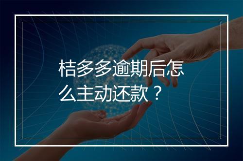 桔多多逾期后怎么主动还款？
