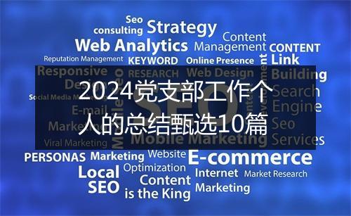 2024党支部工作个人的总结甄选10篇