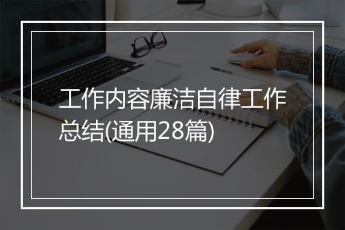 工作内容廉洁自律工作总结(通用28篇)