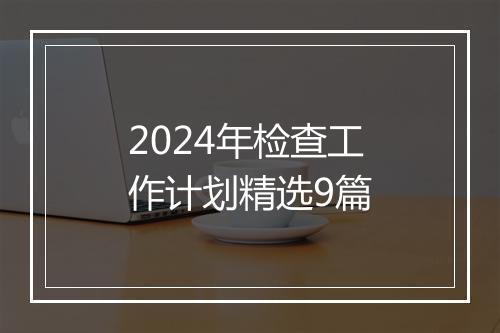 2024年检查工作计划精选9篇