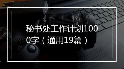 秘书处工作计划1000字（通用19篇）