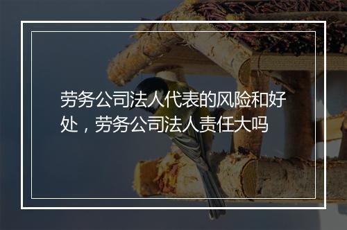 劳务公司法人代表的风险和好处，劳务公司法人责任大吗