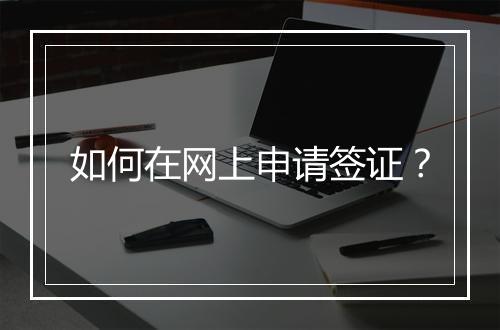 如何在网上申请签证？