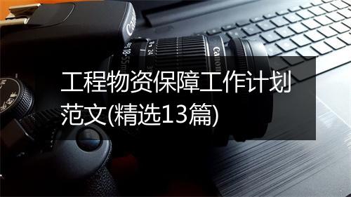 工程物资保障工作计划范文(精选13篇)