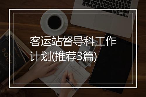 客运站督导科工作计划(推荐3篇)