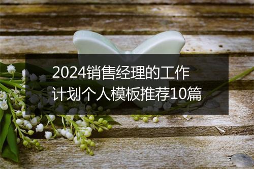 2024销售经理的工作计划个人模板推荐10篇