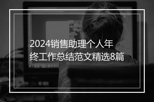 2024销售助理个人年终工作总结范文精选8篇