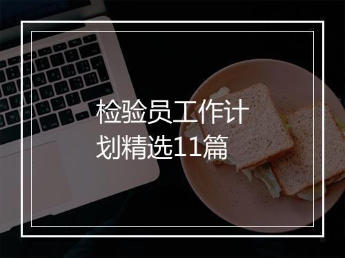 检验员工作计划精选11篇