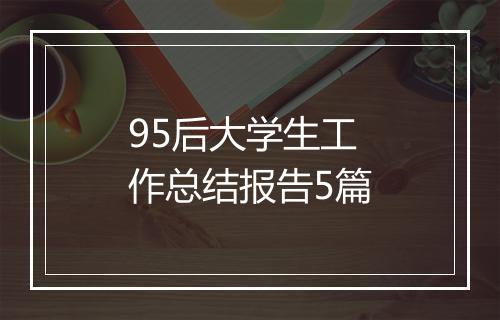 95后大学生工作总结报告5篇