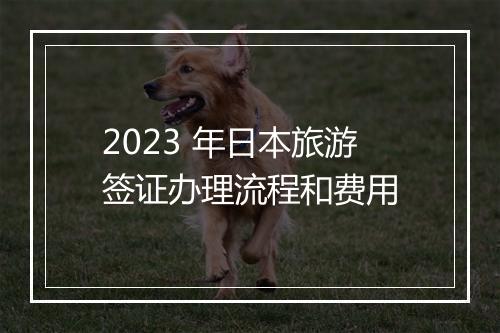 2023 年日本旅游签证办理流程和费用
