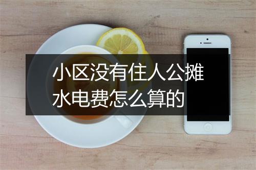 小区没有住人公摊水电费怎么算的