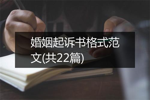 婚姻起诉书格式范文(共22篇)
