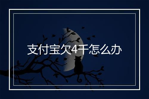 支付宝欠4千怎么办
