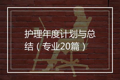 护理年度计划与总结（专业20篇）