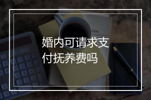 婚内可请求支付抚养费吗