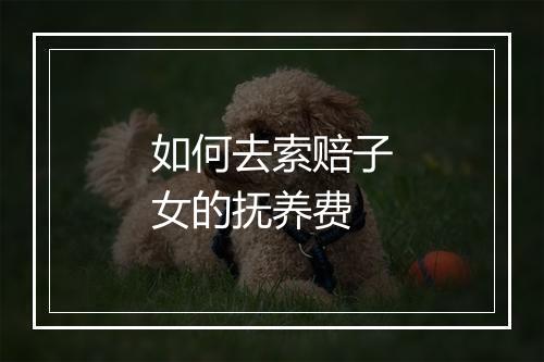 如何去索赔子女的抚养费
