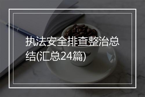 执法安全排查整治总结(汇总24篇)
