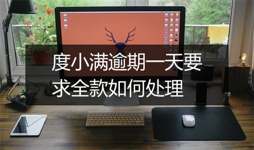 度小满逾期一天要求全款如何处理