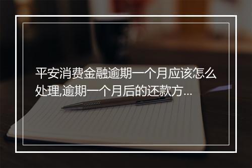平安消费金融逾期一个月应该怎么处理,逾期一个月后的还款方式
