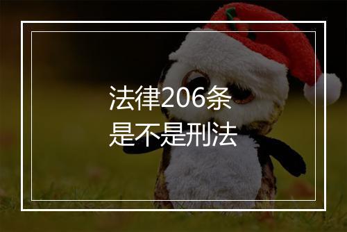 法律206条是不是刑法