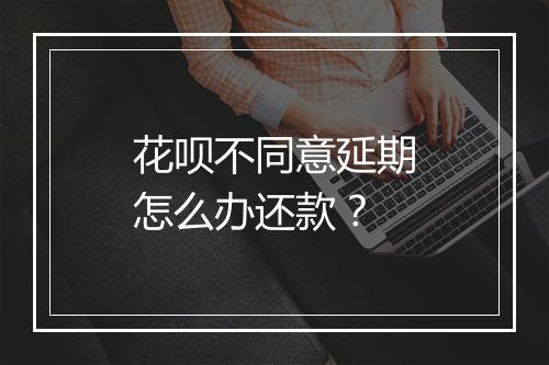 花呗不同意延期怎么办还款？
