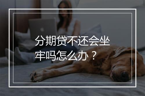 分期贷不还会坐牢吗怎么办？