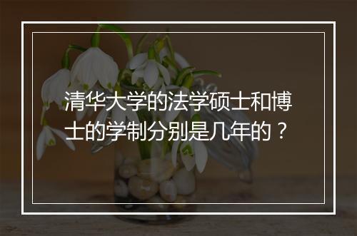 清华大学的法学硕士和博士的学制分别是几年的？