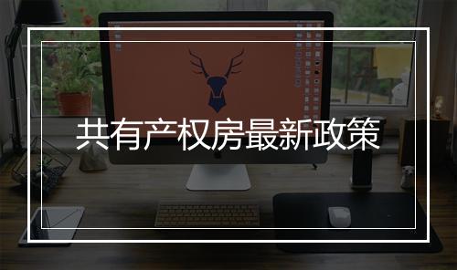 共有产权房最新政策