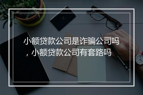 小额贷款公司是诈骗公司吗，小额贷款公司有套路吗