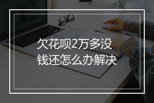 欠花呗2万多没钱还怎么办解决