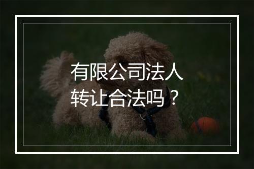 有限公司法人转让合法吗？