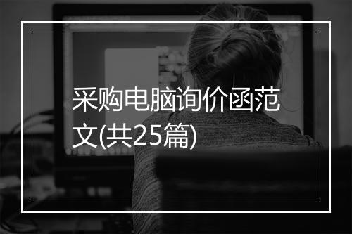 采购电脑询价函范文(共25篇)