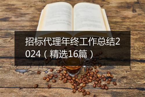 招标代理年终工作总结2024（精选16篇）