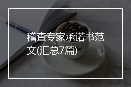 稽查专家承诺书范文(汇总7篇)