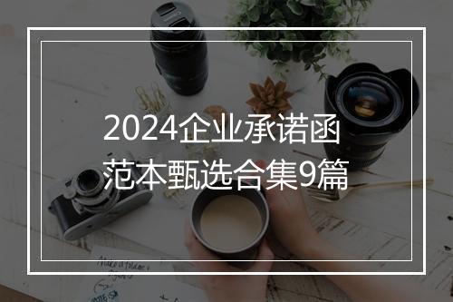 2024企业承诺函范本甄选合集9篇