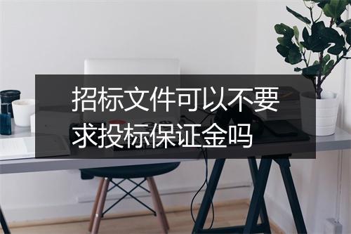 招标文件可以不要求投标保证金吗