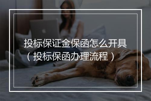 投标保证金保函怎么开具（投标保函办理流程）